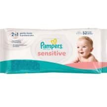 Drėgnos servetėlės PAMPERS SENISTIVE, 52 vnt