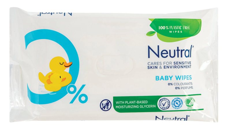 Drėgnos servetėlės vaikams NEUTRAL BABY, 52 vnt