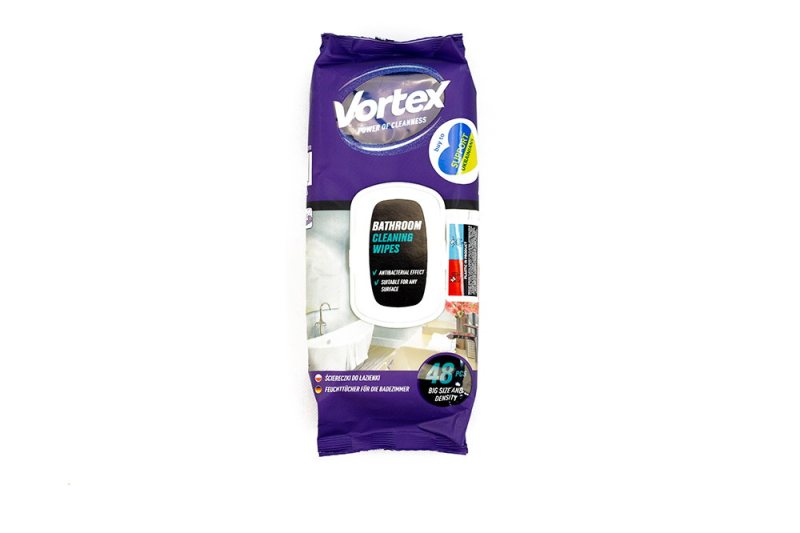 Drėgnos servetėlės voniai VORTEX, 48 vnt