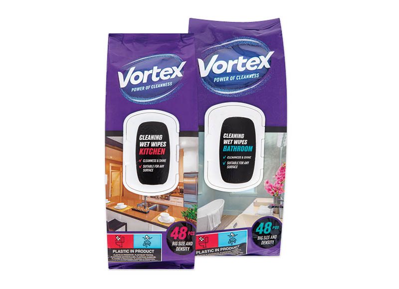 Drėgnosios servetėlės VORTEX, 48 vnt