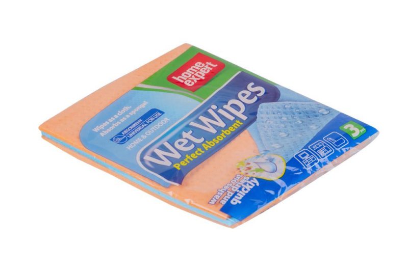 Drėgnos šluostės HOME EXPERT, įv. spalvų, 3 vnt