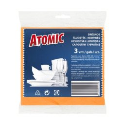 Drėgnos šluostės-kempinės ATOMIC, 3 vnt