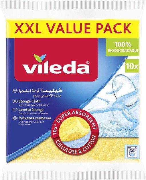 Drėgnos šluostės VILEDA, 10 vnt