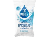 Drėgnosios antibakterinės servetėlės GO WIPES D-PANTH, 15 vnt., 15 vnt