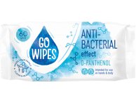 Drėgnosios antibakterinės servetėlės GOWIPES D-panth, 60 vnt