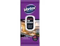 Drėgnosios servetėlės VORTEX virtuvei valyti, 48 vnt