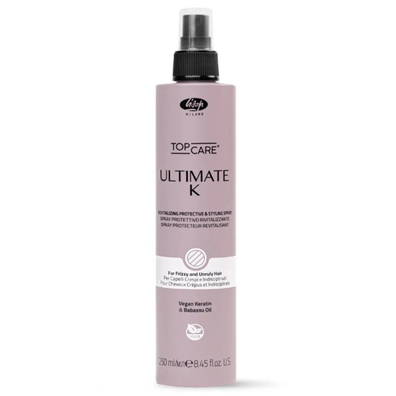 Drėkinamasis nuo karščio saugantis plaukų purškiklis Lisap Top Care Ultimate K, 250 ml