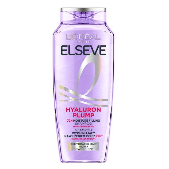 Drėkinamasis šampūnas dehidratuotiems plaukams L’Oréal Paris Elseve Hyaluron Plump, 400 ml