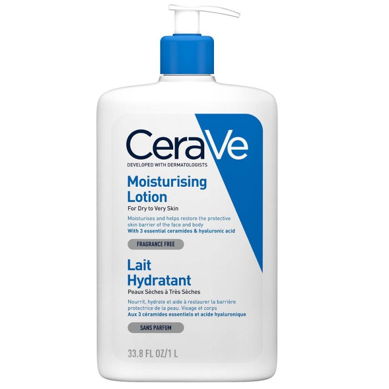 Drėkinamasis veido ir kūno losjonas CeraVe Moisturising Lotion, 1000 ml