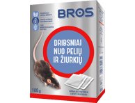 Dribsniai BROS nuo pelių ir žiurkių, 50 g