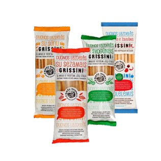 Duonos lazdelės GRISSINI (4 rūšių), 125 g