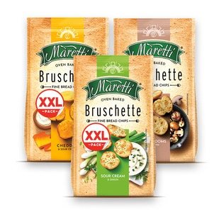 Duonos traškučiai MARETTI (3 rūšių), 140 g