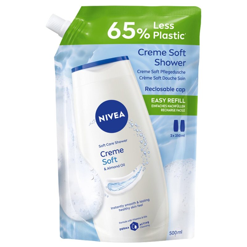 Dušo želė, papildymas Nivea Creme Soft, 500 ml