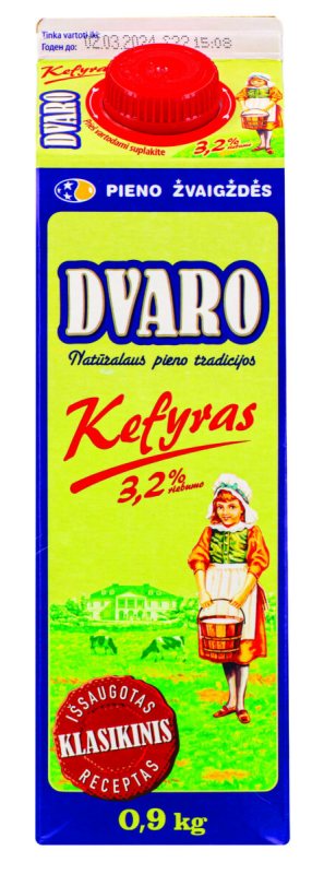 DVARO kefyras, 3,2 % riebumo, 0.9 kg
