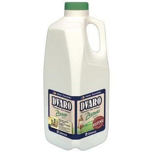 DVARO pienas, 2,5% rieb., 2 l