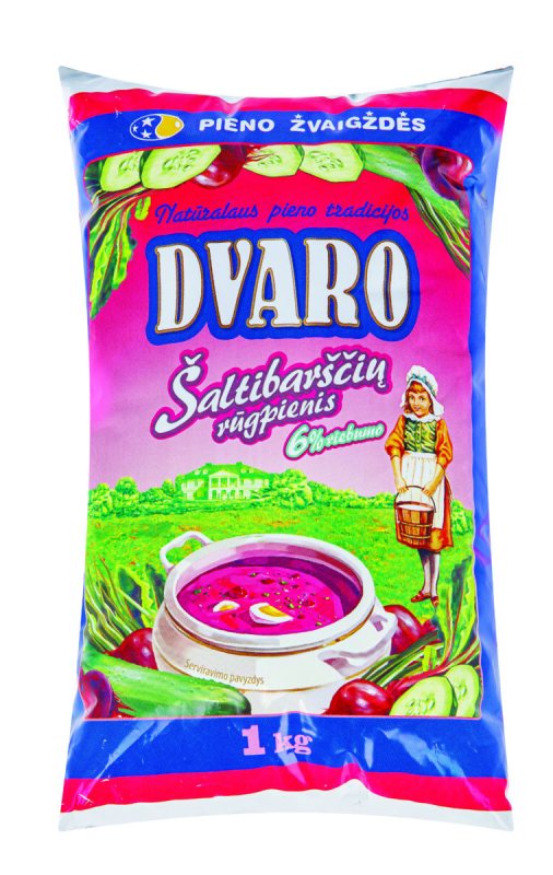 DVARO Šaltibarščių rūgpienis 6%, 1 kg