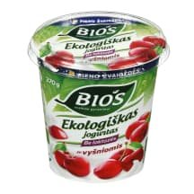 Ek. jogurtas be lakt. su vyšn. BIOS,3,1%, 370 g