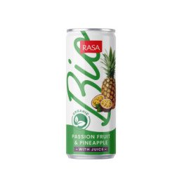 Eko. gaiv. gėr. RASA BIO, pasiflorų, ananasų sk.gaz., 330 ml