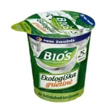 Ekol. grietinė su bifido bakt. BIOS, 25%, 350 g