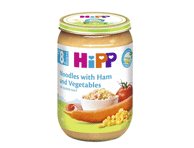 Ekolog. makaronai HIPP su kumpiu ir daržovėmis, nuo 8 mėn., 220 g
