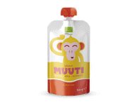 Ekologiška bananų, obuolių ir mėlynių tyrė MUUTI 6 mėn., 110 g