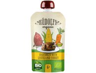 Ekologiška daržovių tyrelė RŪDOLFS su lęšiais, kalakutiena, 6+ mėn., 110 g