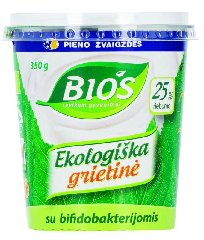 Ekologiška grietinė BIOS 25% rieb., 350 g