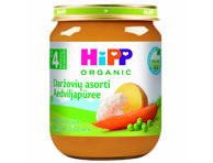 Ekologiška įvairių daržovių tyrelė HIPP (nuo 4 mėn.), 125 g