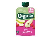 Ekologiška kriaušių ir aviečių tyrelė ORGANIX, nuo 6 mėn., 100 g