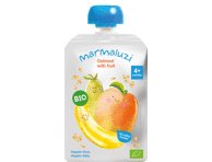 Ekologiška mangų, bananų, kriaušių, avižų košė MARMALUZI, 6 mėn., 90 g