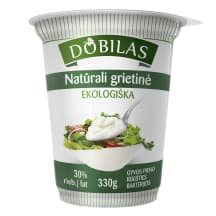 Ekologiška natūrali grietinė DOBILAS,30%, 330 g