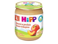 Ekologiška persikų ir bananų tyrelė HiPP (nuo 4 mėn.), 125 g