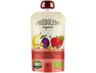 Ekologiška vaisių tyrelė RŪDOLFS su sausainiais, 6+ mėn., 110 g