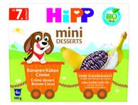 Ekologiškas desertas su bananais, kakava ir kremu HiPP, 400 g