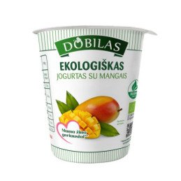Ekologiškas jogurtas DOBILAS su mangais 3,1% rieb., 300 g