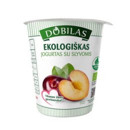 Ekologiškas jogurtas DOBILAS su slyvomis 3,1% rieb., 300 g