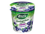 Ekologiškas jogurtas su mėlynėmis be laktozės BIOS, 3,1% rieb., 370 g