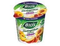 Ekologiškas jogurtas su persikais be laktozės BIOS, 3,1% rieb., 125 g