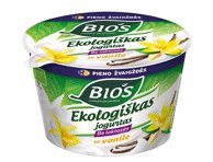 Ekologiškas jogurtas su vanile be laktozės BIOS, 3,1 % rieb., 200 g