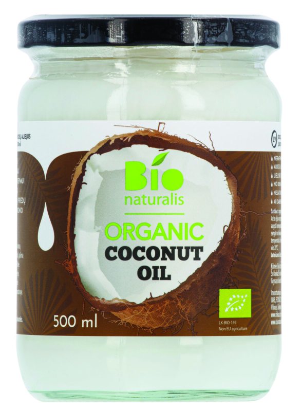 Ekologiškas maistinis kokosų aliejus BIONATURALIS, 500 ml