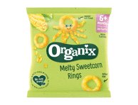 Ekologiški saldžiųjų kukurūzų žiedai ORGANIX, nuo 7 mėn., 20 g