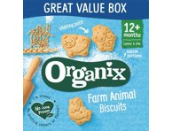 Ekologiški sausainiai ORGANIX ŪKIO GYVŪNAI, nuo 12 mėn., 100 g