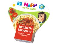 Ekologiški spagečiai HIPP su Bolonijios padažu (nuo 12 mėn.), 250 ml