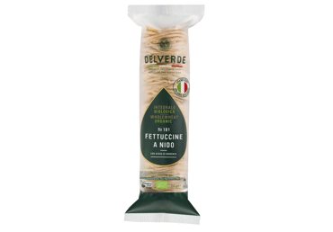 Ekologiški visų grūdo dalių makaronai DELVERDE (fetučiniai), 250 g
