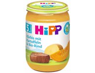 Ekologiškos bulvės HIPP su moliūgu ir jautiena (nuo 5 mėn.), 190 g