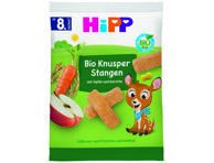 Ekologiškos obuolių ir morkų lazdelės HiPP, 30 g