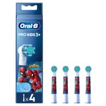 El. dantų šep. galv. ORAL-B SPIDERMAN, 4 vnt