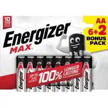 Elementai ENERGIZER MAX ALKALINE AA 6+2