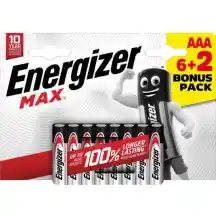 Elementai ENERGIZER MAX ALKALINE AAA 6+2