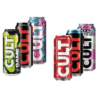 Energ. gėr. ir gėrimui be kofeino CULT (11 rūšių), 0.5 l